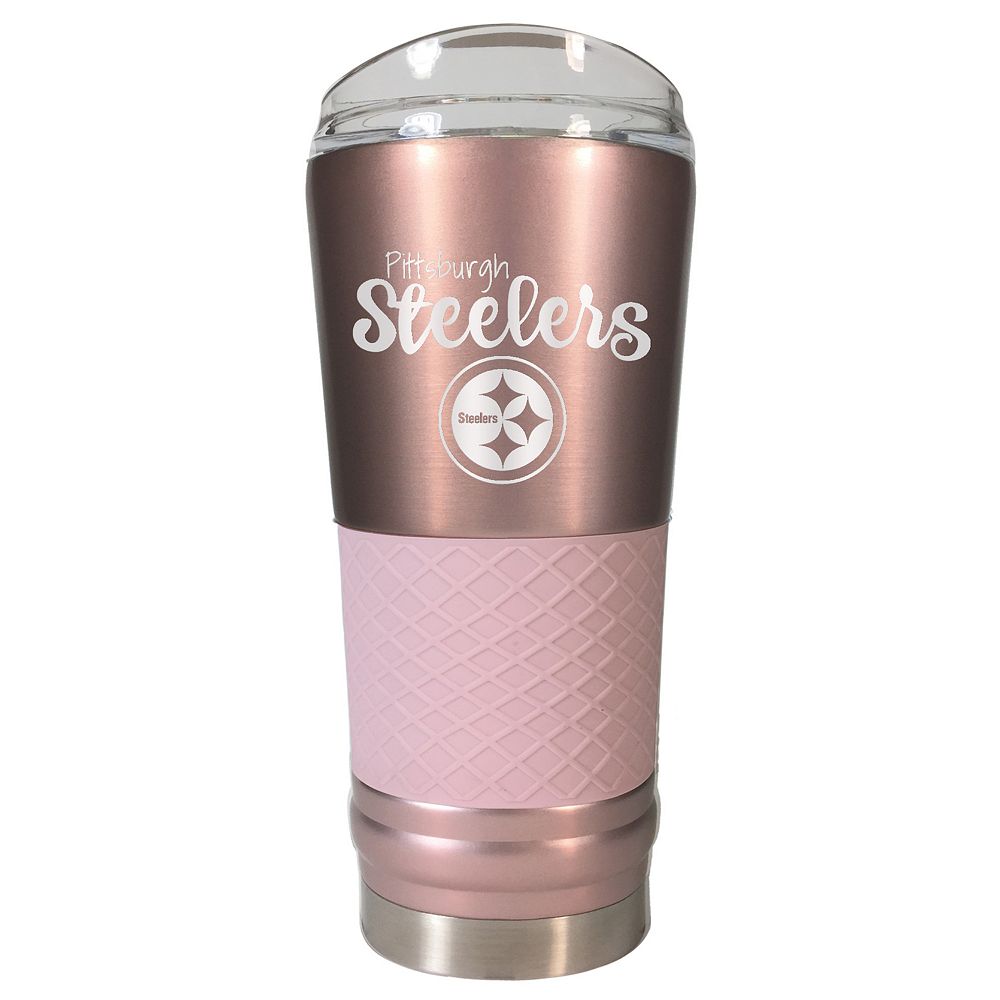 Pittsburgh Steelers 24 oz Rose Gold Finish Vacuum Insulated NFL Draft Tumbler