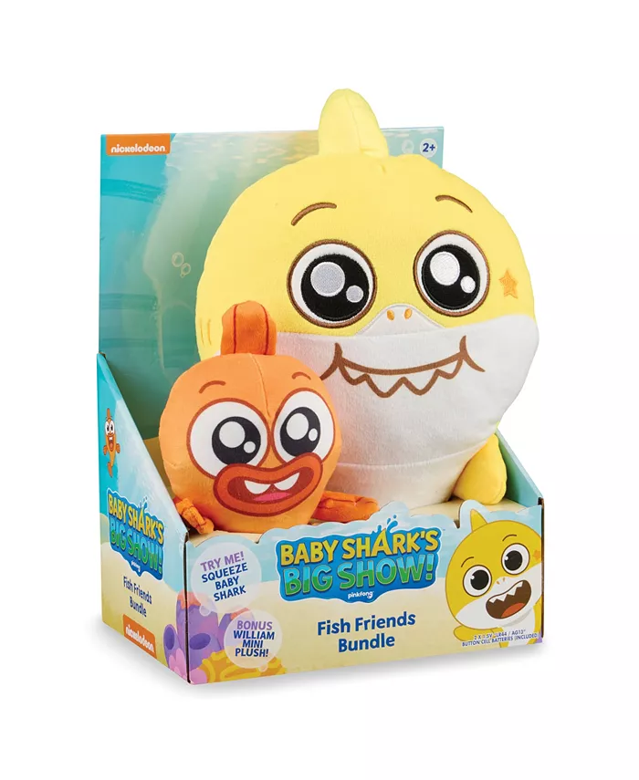 Baby Shark Basic Plush 12 with Sound and William 7 Basic Plush No Sound