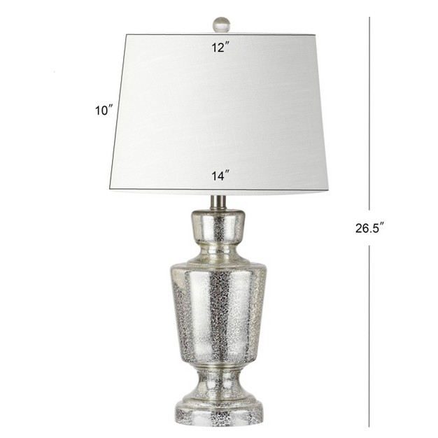 Glass Olivia Table Lamp includes Led Light Bulb Silver Jonathan Y