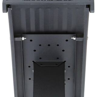 Architectural Mailboxes Arlington Textured Black Large Steel Post Mount Mailbox AR15B0AM