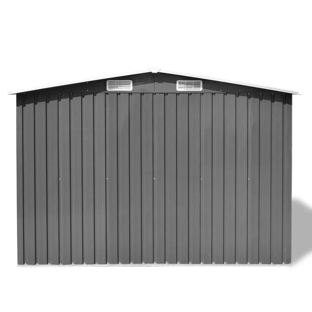 Abody Garden Storage Shed Gray Metal 101.2"x80.7"x70.1"