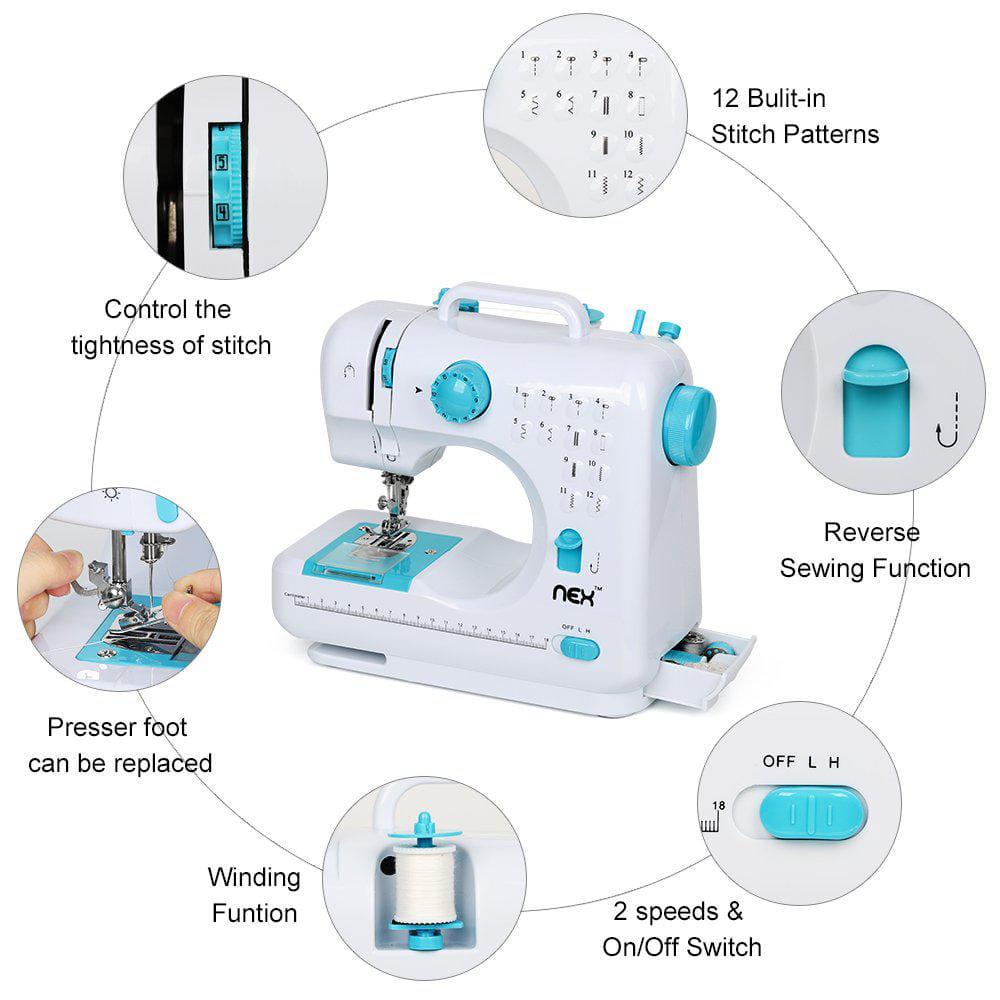 Advanced Crafting Sewing Machine 12 BuiltIn Stitches Indigo Blue