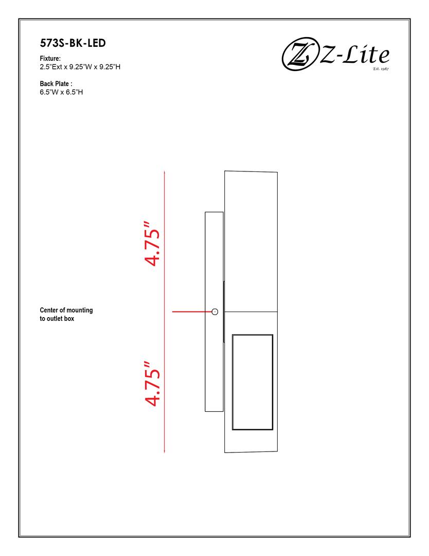 Z-Lite 573SBKLED