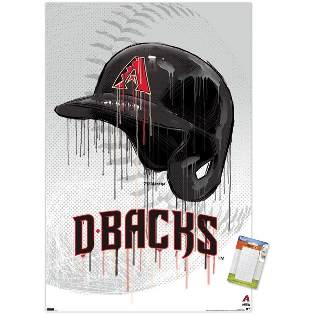 Trends International Mlb Arizona Diamondbacks Drip Helmet 22 Unframed Wall Poster Prints