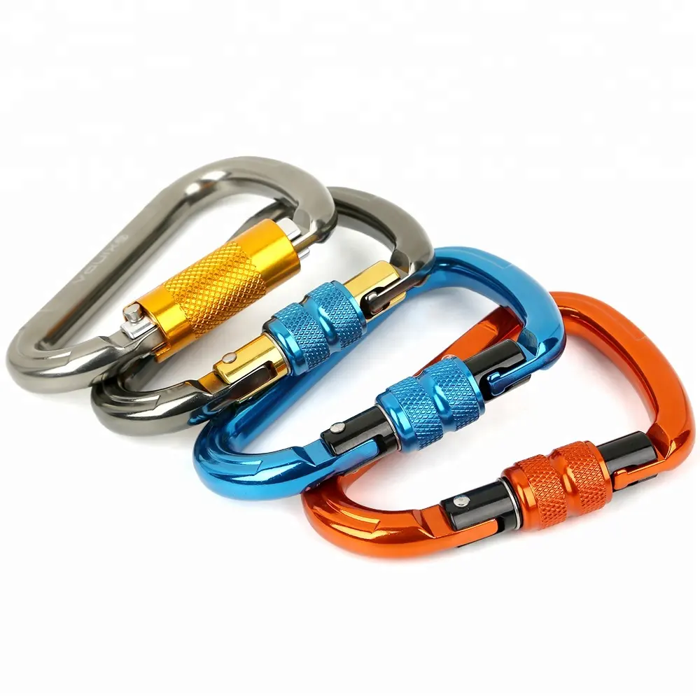 XINDA25kN aluminum alloy HMS screw gate climbing carabiner for  camping hiking working at height