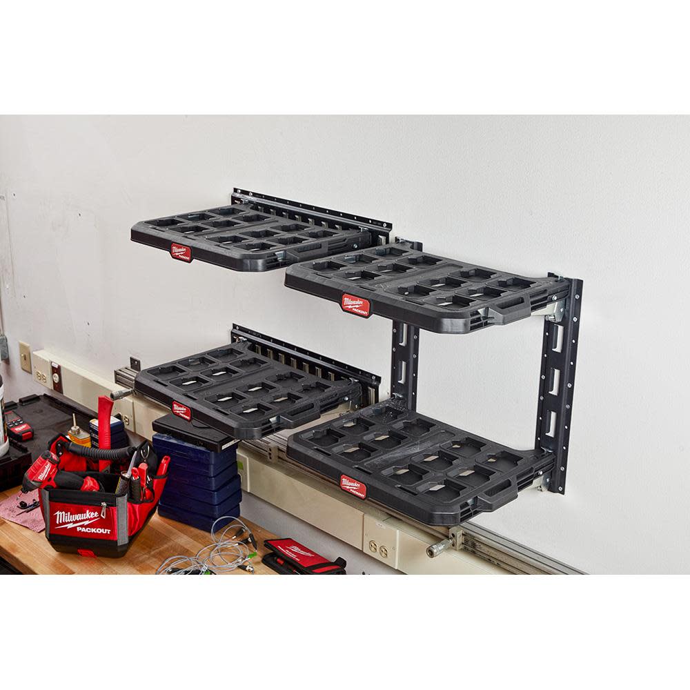 Milwaukee 20 Vertical E-Track for PACKOUT™ Racking Shelves， 2Pc