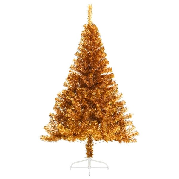 vidaXL Christmas Tree Decoration Artificial HalfCircle Tree with Stand PVC