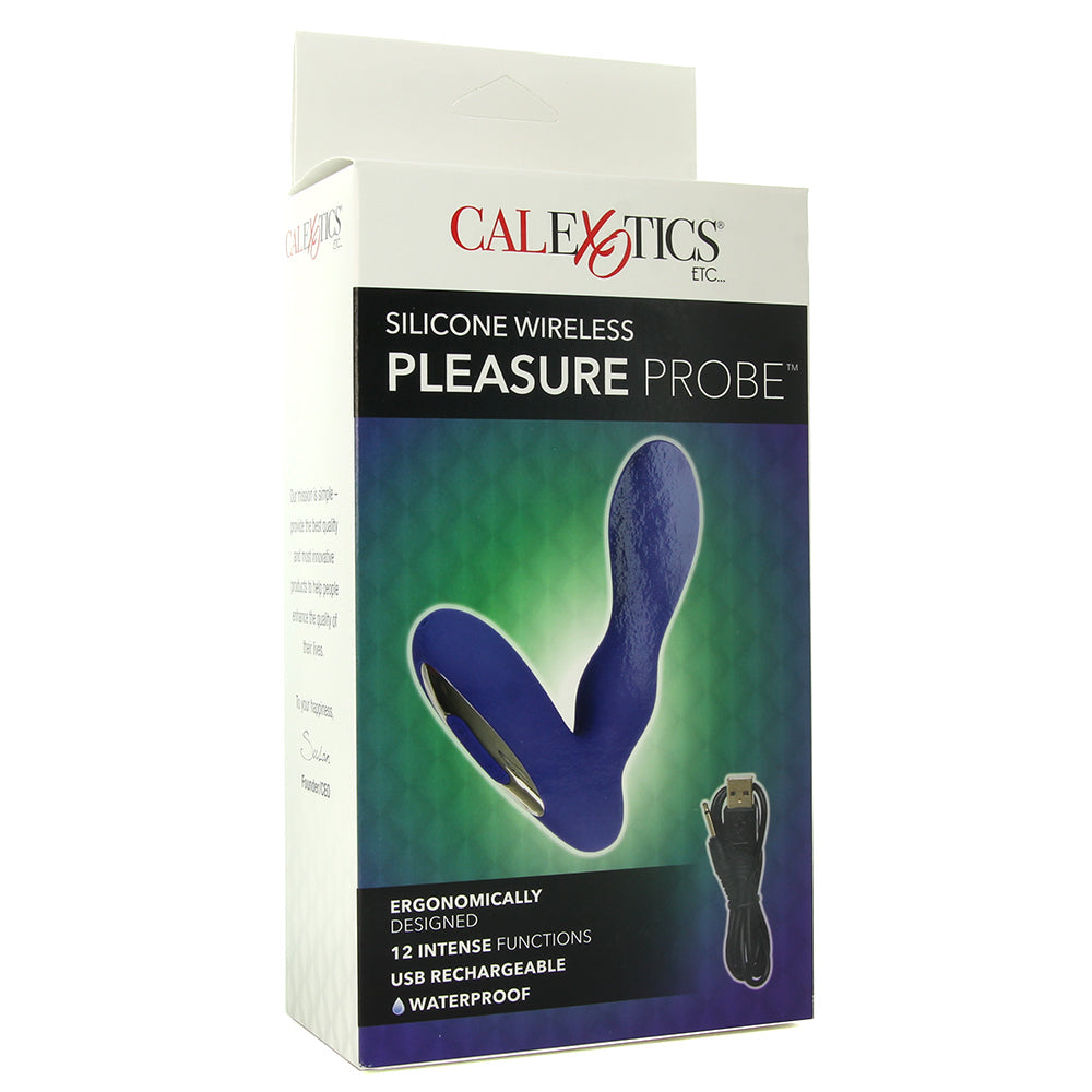 Silicone Wireless Pleasure Probe in Blue