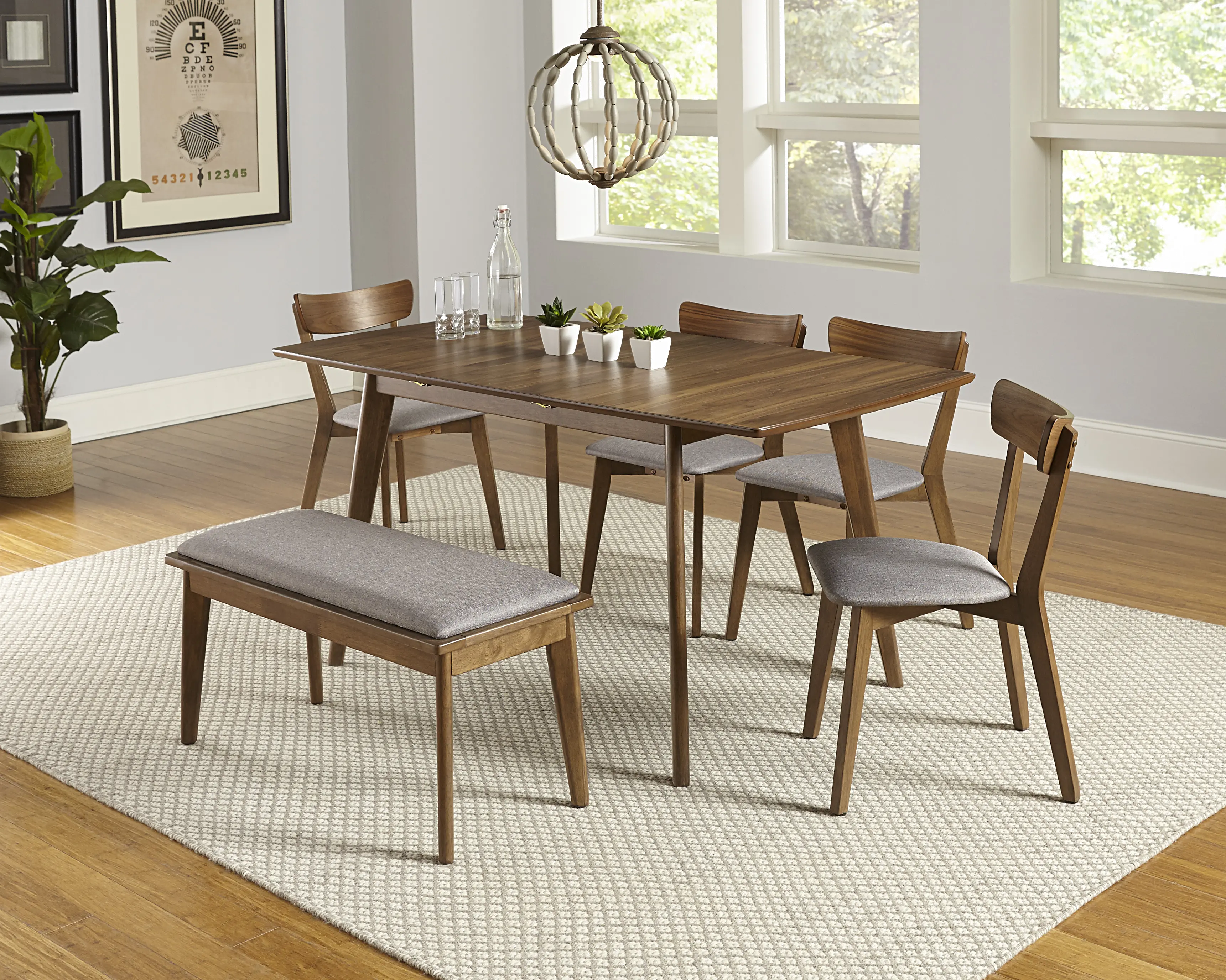 Arcade Brown Expandable Dining Room Table