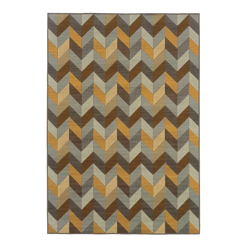 StyleHaven Bayside Chevron Indoor Outdoor Rug