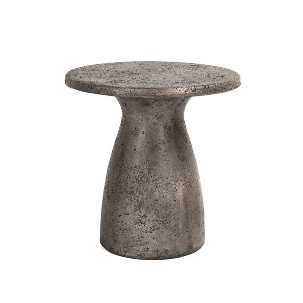 Classic Home Collins 16inch Concrete Outdoor Accent Table