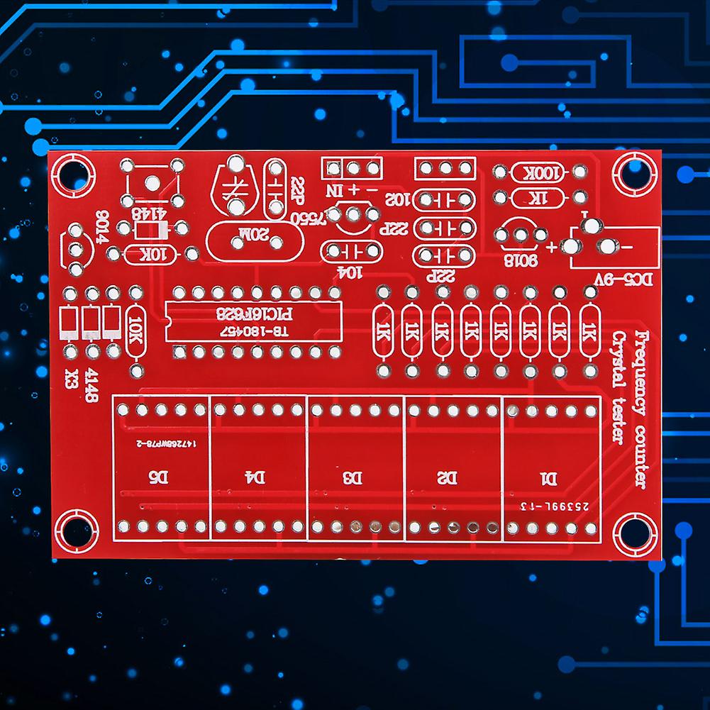 Diy 1hz-50mhz Frequency Indicator Crystal Oscillator Tester Module Kit With 5 Digits Digital Tube Display Red