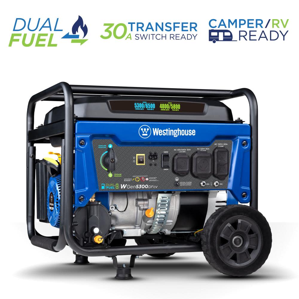 Westinghouse Dual Fuel Portable Generator with CO Sensor ;