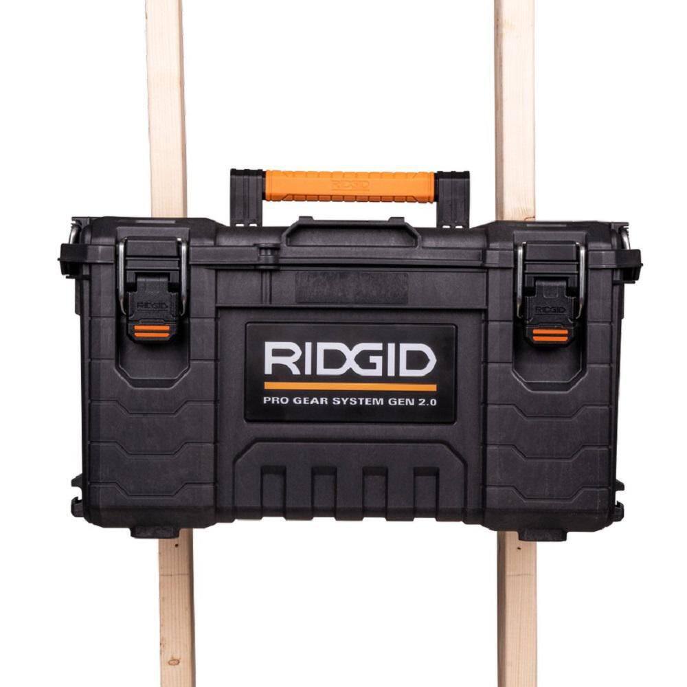 RIDGID 2.0 Pro 22 in. Gear System Rolling Tool Box and Tool Box and Tool Case 254065-254067-254069