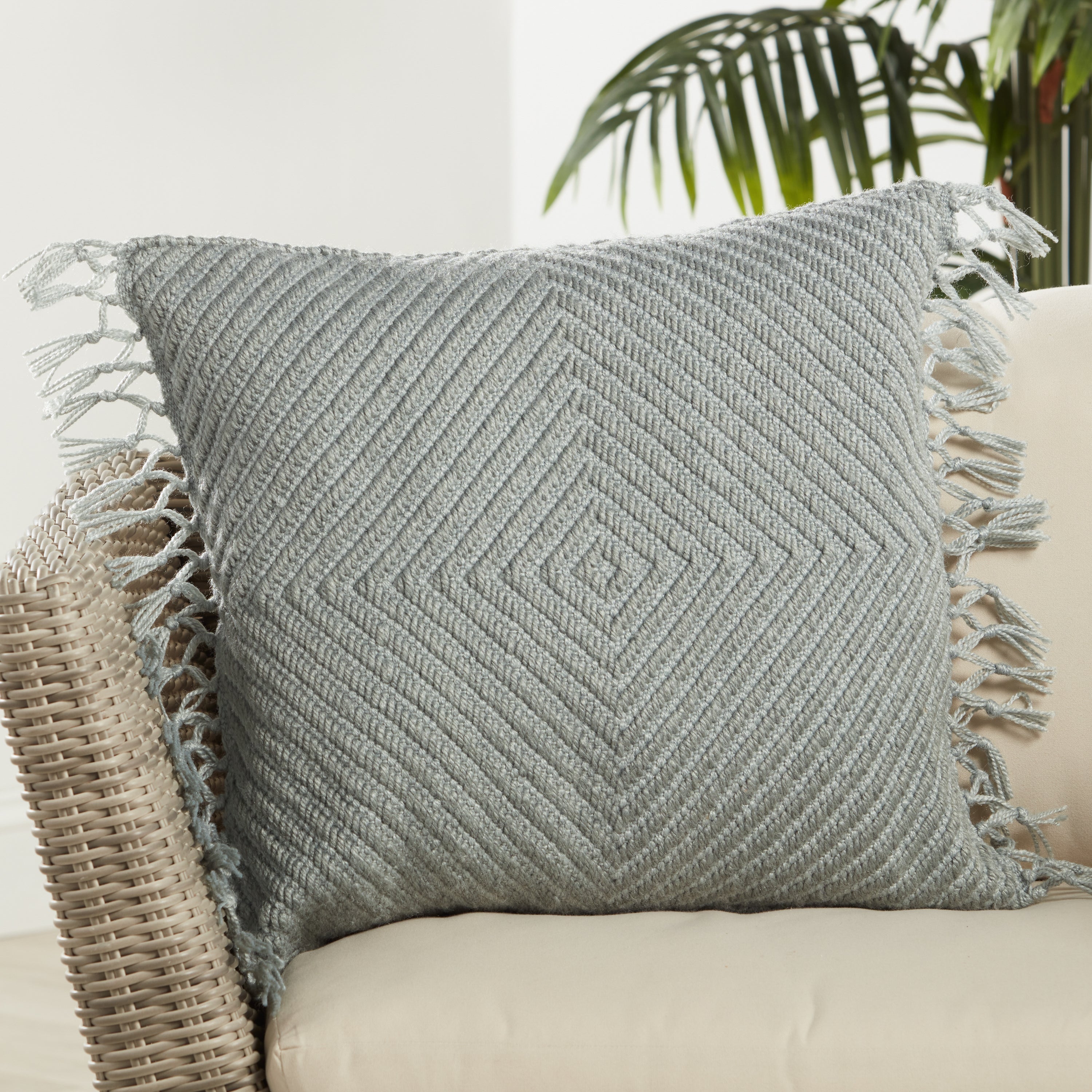 Tallis Maritima Indoor/Outdoor Light Gray Pillow