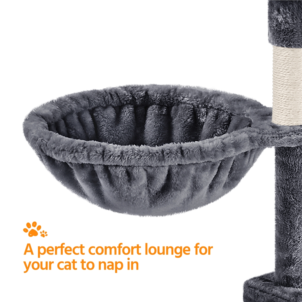 Yaheetech 76.5-inch Cat Tree Cat Tower with Condos， Dark Gray