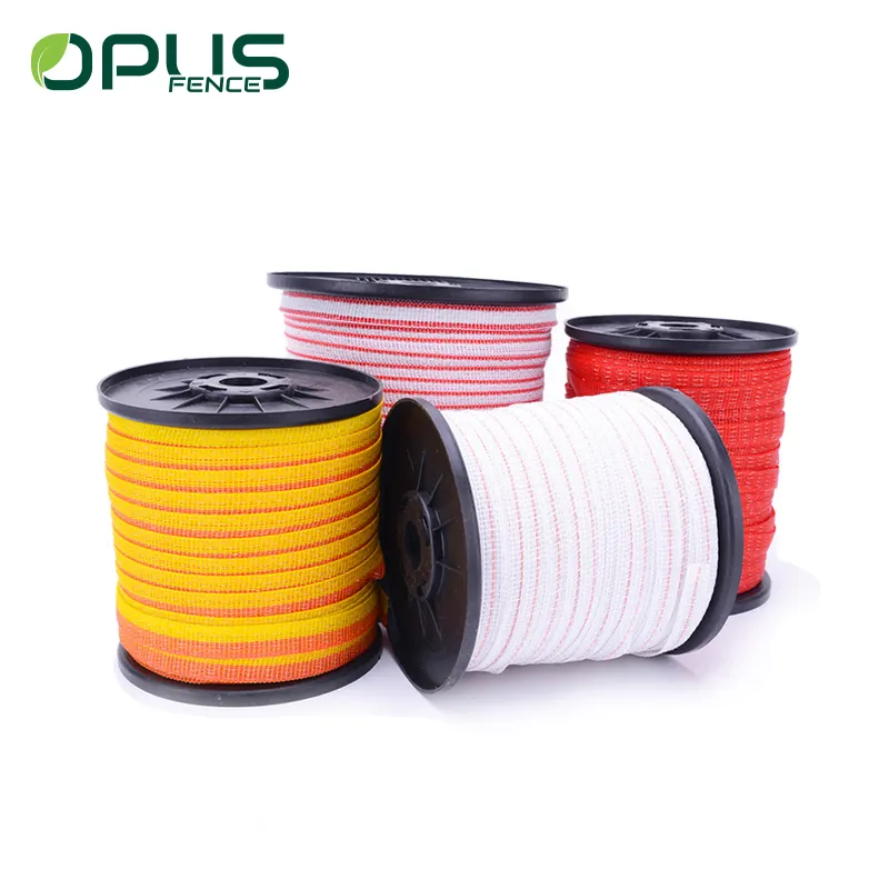 Easily assembled temporary livestock 0.2mm stainless steel farm electric fence polytape for sheep