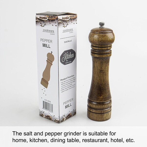 Wooden Salt Pepper Grinder Pepper Mills with Adjustable Coarseness - Walnut Color