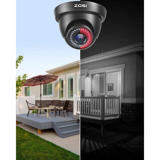 🎉Limited Time Offer🎉ZOSI 16-Channel 1080p 4TB DVR Security Camera System with 8 Wired Dome Cameras 80 ft. Night Vision 16WK-418B8S-40-US