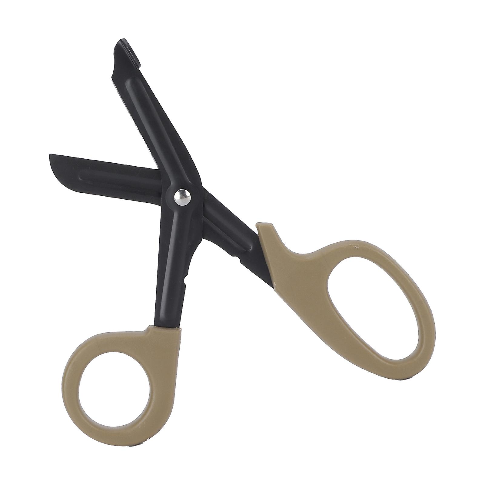 Military Grade Rescue Scissor For Outdoor First Aid Survival Scissor With Toothed Edgetan