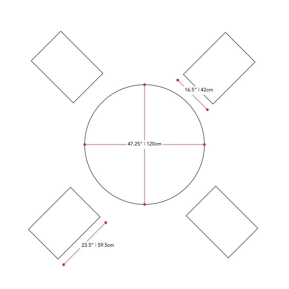 CorLiving Miramar Natural Hardwood Outdoor Folding Dining Set  5pc
