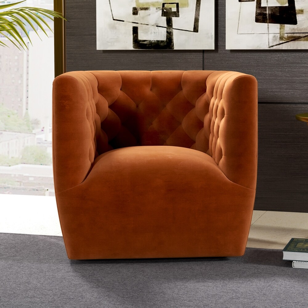 Luxor Mid Century Modern Swivel Accent Comfy Chair