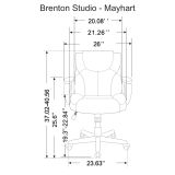 Mayhart Vinyl Mid-Back Chair， Brown/Black， BIFMA Certified