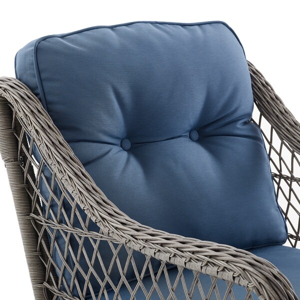 Corvus Vasconia Resin Wicker Outdoor Swivel Lounge Chair