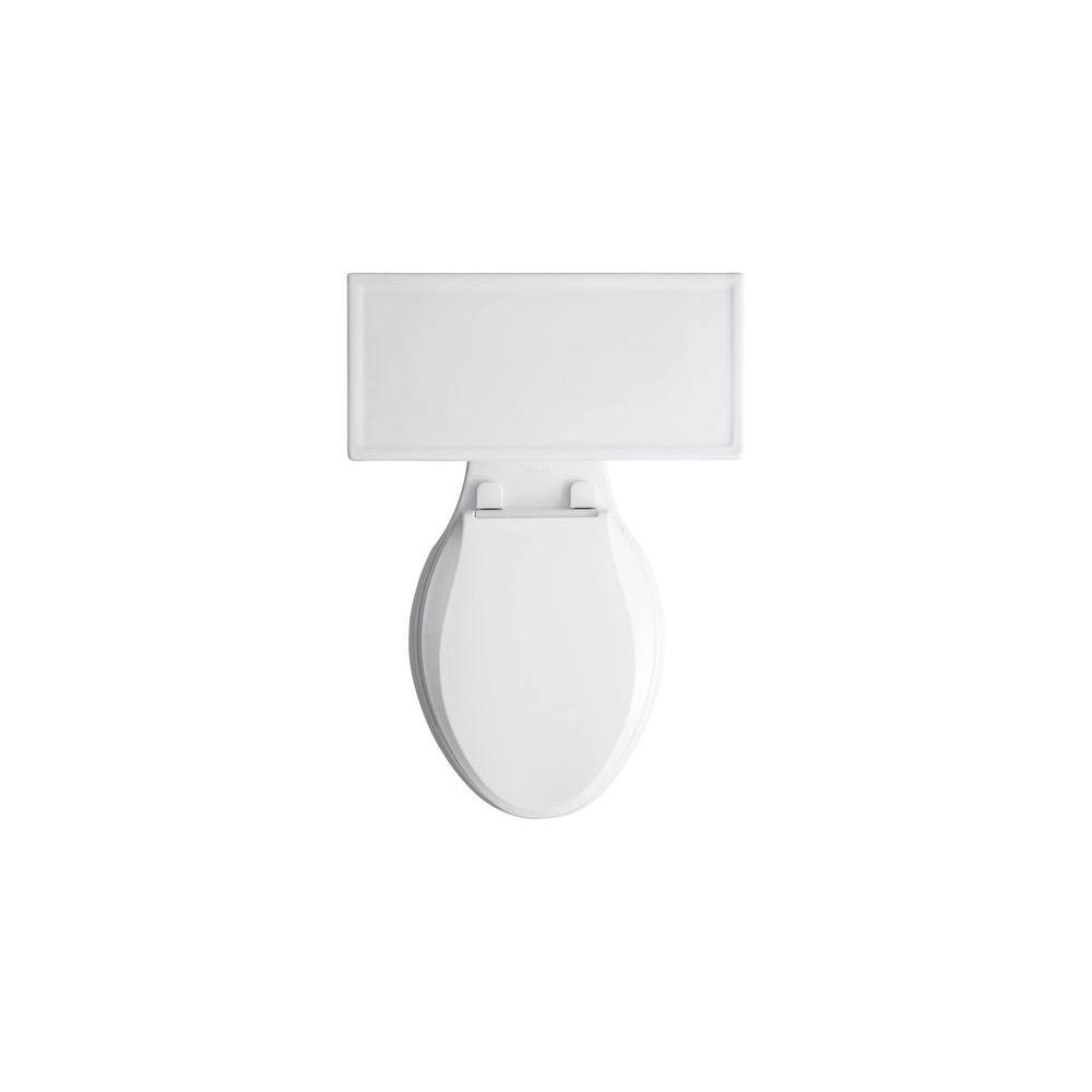 KOHLER Memoirs Stately 2-Piece 1.6 GPF Single Flush Elongated Toilet with AquaPiston Flush Technology in White K-3819-0