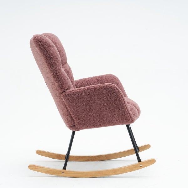 Teddy Fabric Tufted Upholstered Rocking Chair