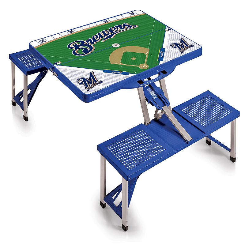 Picnic Time MW Brewers Portable Picnic Table with Field Design