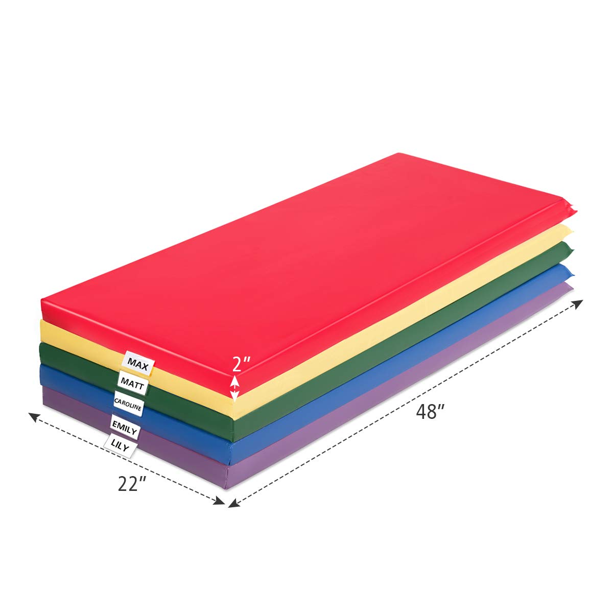 2-Inch Thick Daycare Rest Mats, 5-Pack