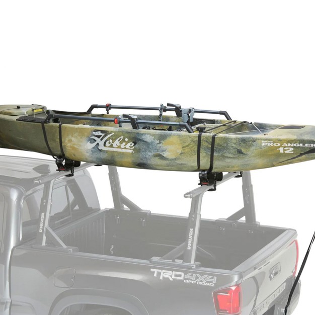 Yakima Bigcatch Kayak Fishing Boat Saddles For Roof Racks And Trailers With Heavy duty Straps Bow And Stern Tie downs Black