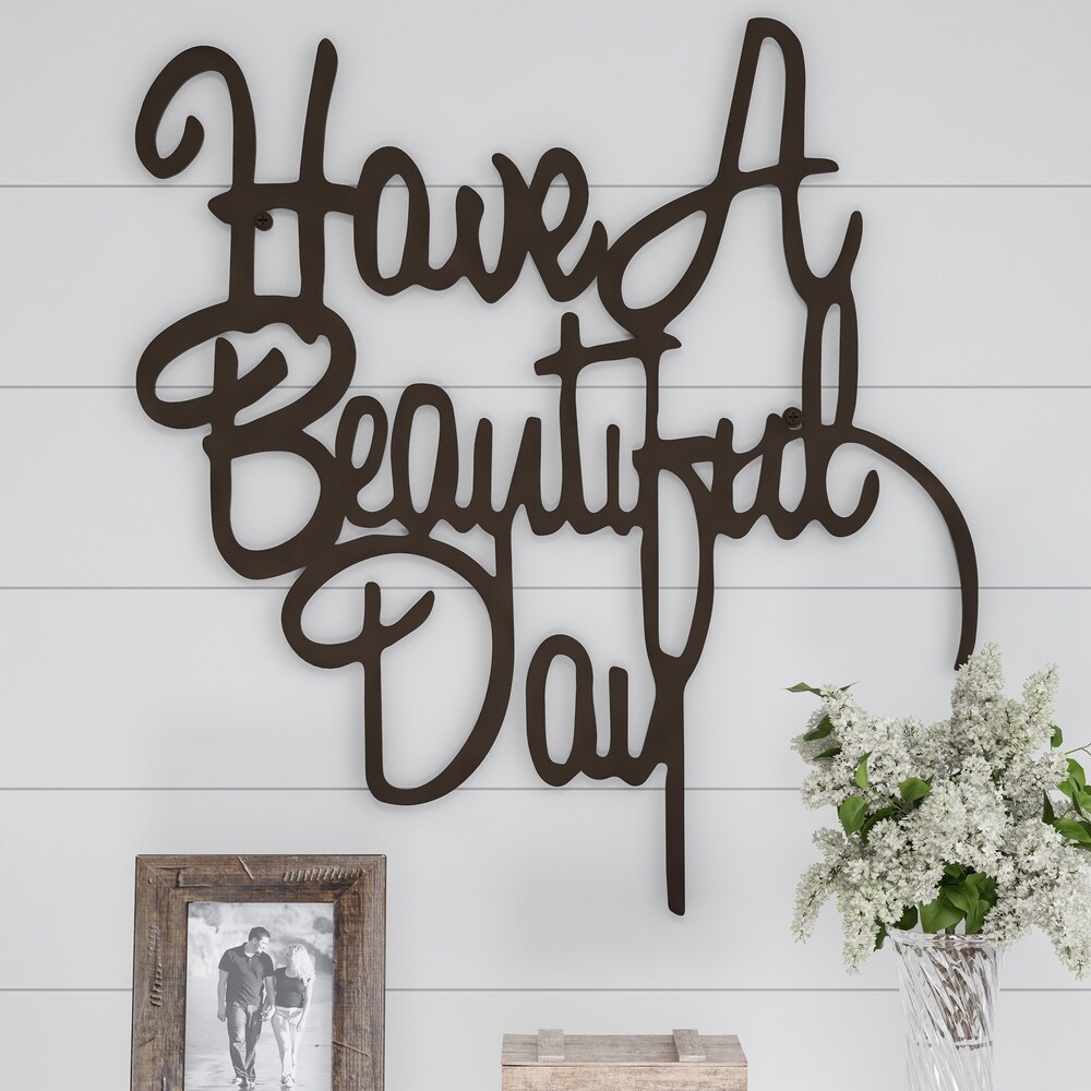 Lavish Home Have a Beautiful Day Metal Wall Art