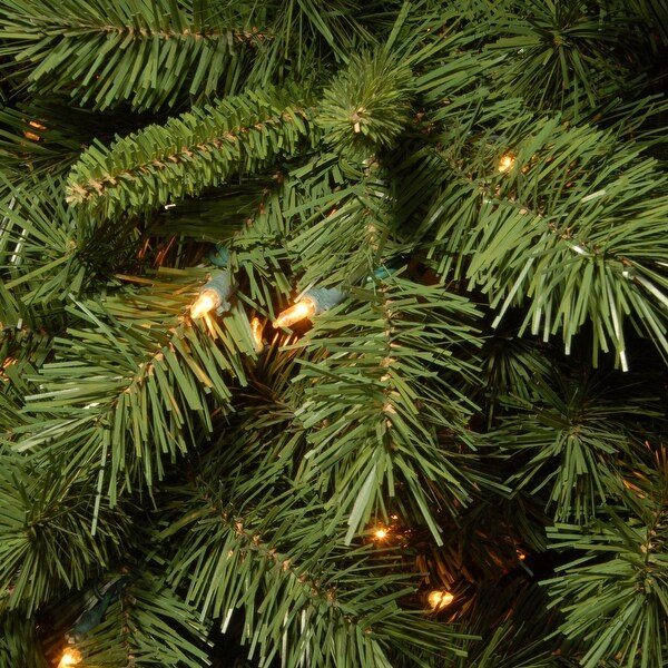 National Tree Company 7.5 ft. Lehigh Valley Pine Slim Hinged Tree with 450 LED Lights