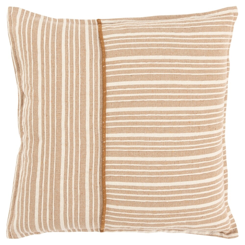 Rizzy Home Woven Stripe Texture Throw Pillow Cover…