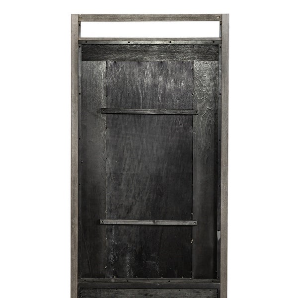 Modern Farmhouse Dusty Charcoal Distressed 2 Piece Hall Tree Set