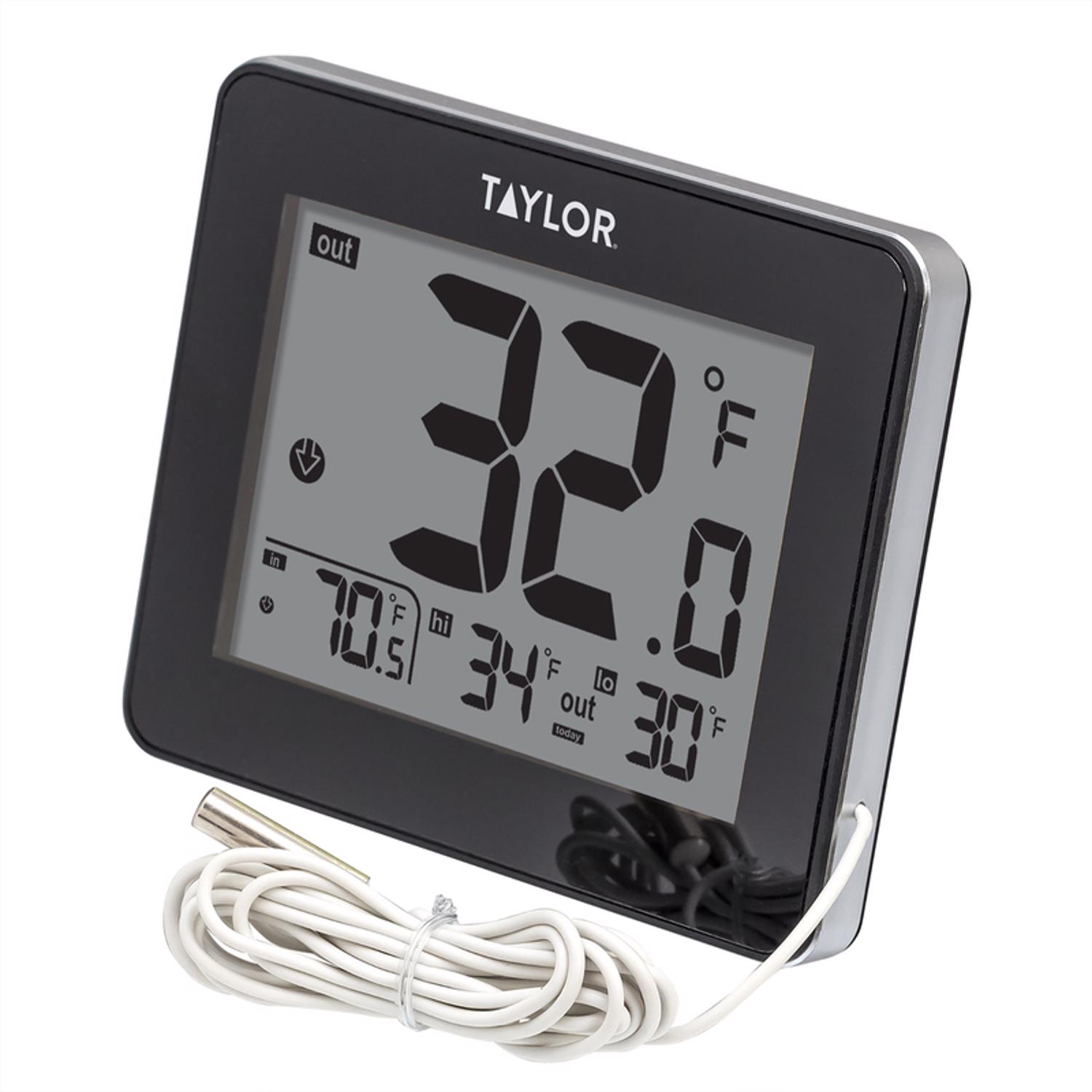 Taylor Wire Probe Digital Thermometer Plastic Black 3.15 in.