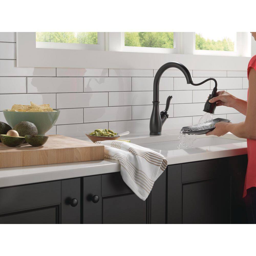 Delta Leland Single-Handle Pull-Down Sprayer Kitchen Faucet with Touch2O Technology in Matte Black 9178T-BL-DST