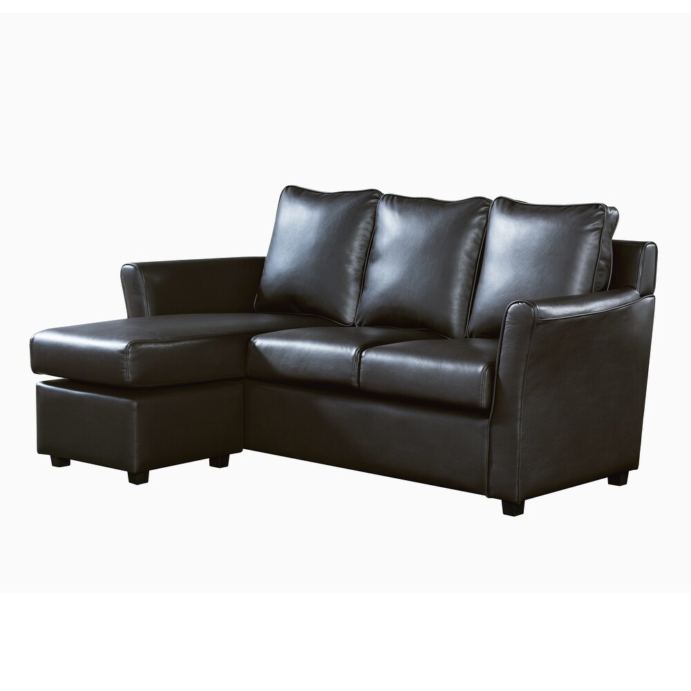 Golt Contemporary Faux Leather Upholstered L Shaped Sectional by Furniture of America