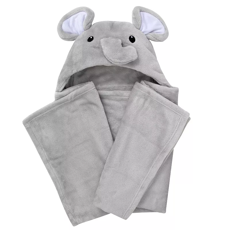 Baby Essentials Elephant Hooded Baby Blanket