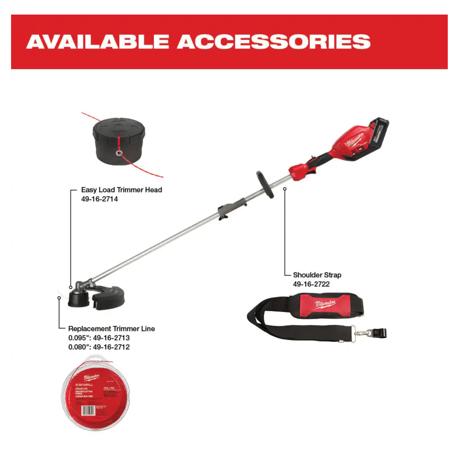 Milwaukee M18 Fuel 18V Lithium-Ion Brushless Cordless String Trimmer with Quik-Lok Attachment Capability and 8.0 Ah Battery (2825-21ST)