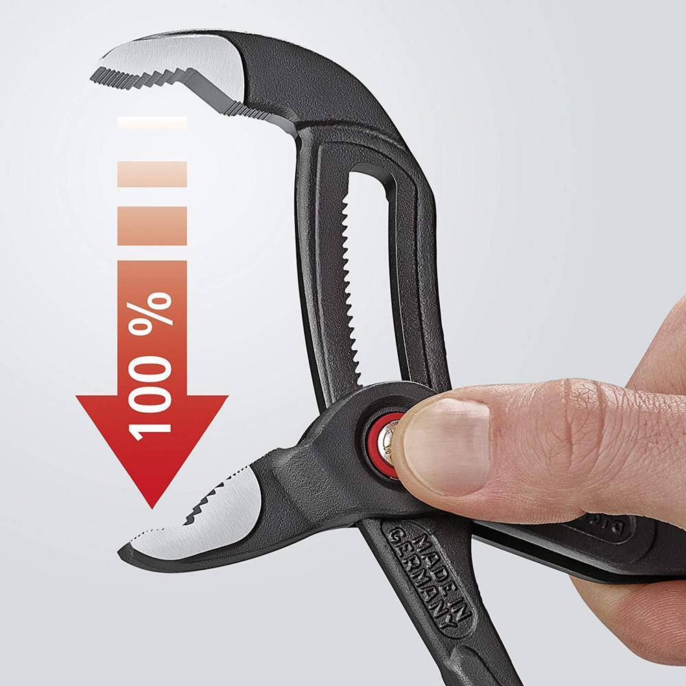 KNIPEX 10 in. Cobra Pliers with Quick Set Functionality 87 21 250