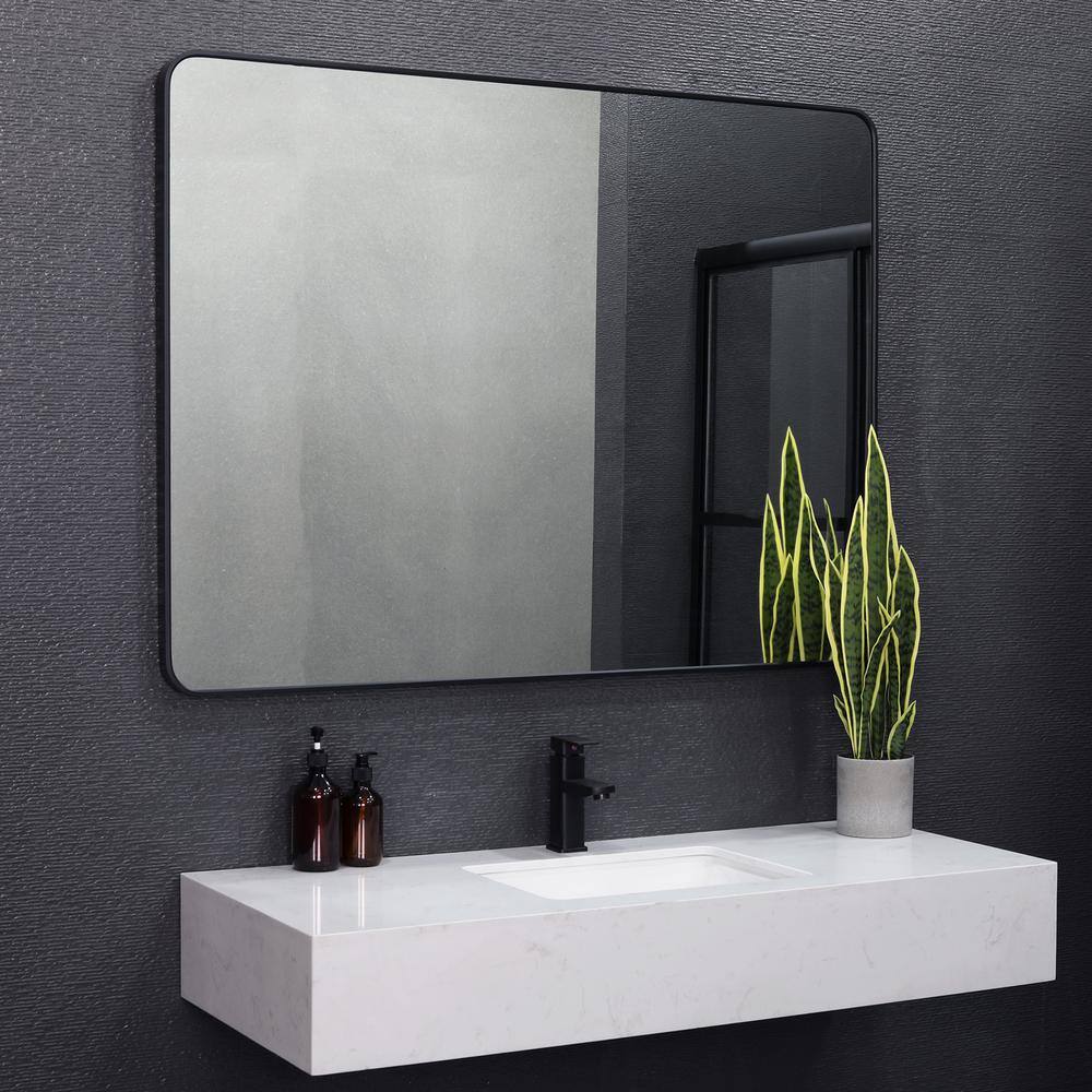 niveal 48 in. W x 36 in. H Rectangular Framed Wall Bathroom Vanity Mirror SM-4836MB