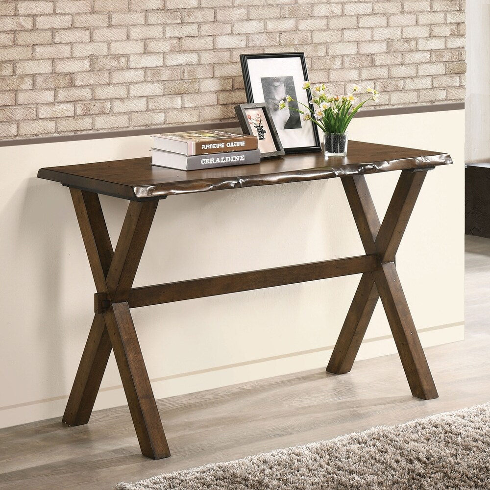 Mav Transitional Walnut 47 inch Solid Wood Sofa Table by Furniture of America