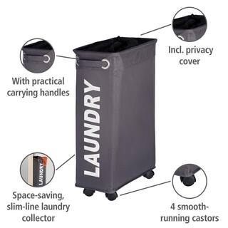 Wenko Laundry Bin Corno Grey 3450115100