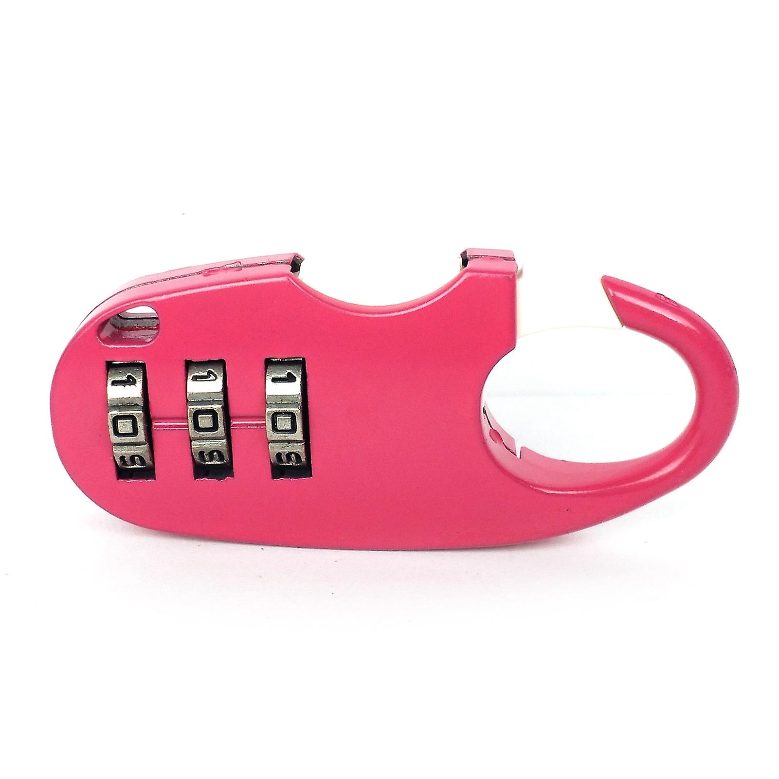 Mini 3 Digits Travel Combination Lock Safety Padlock For Suitcases Cabinets Drawers Drawers Pencil Case Bagsrose Red