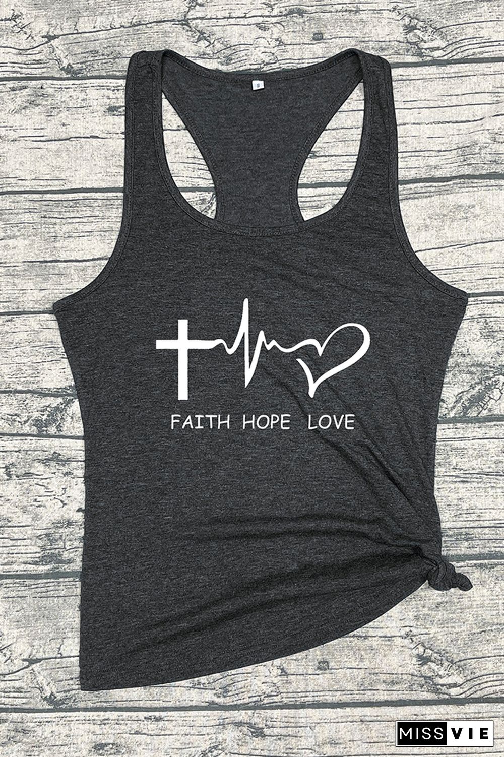 Faith & Hope & Love Sleeveless Tank Top Wholesale