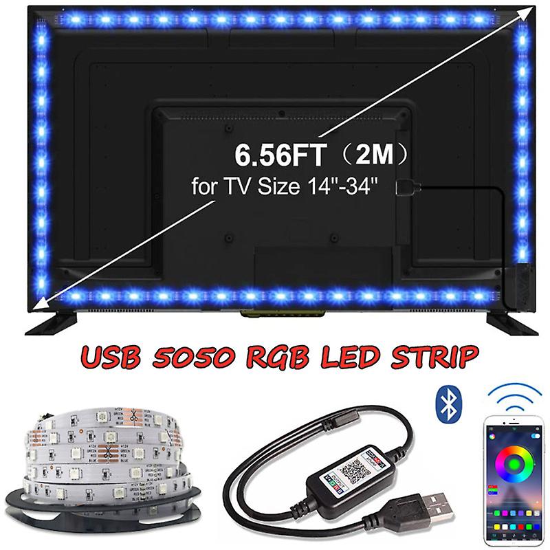 Dc 5v Usb Blueooth Phone App Controller Led Lights Strips 5050 Flexible Led Tape Ribbon Tv Screen Backlighting 1/2/5m For Home