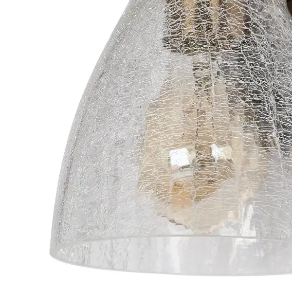 Aidtyrtm Mid-Century Modern 1-Light Crackle Glass Bathroom Vanity Light - L5.1